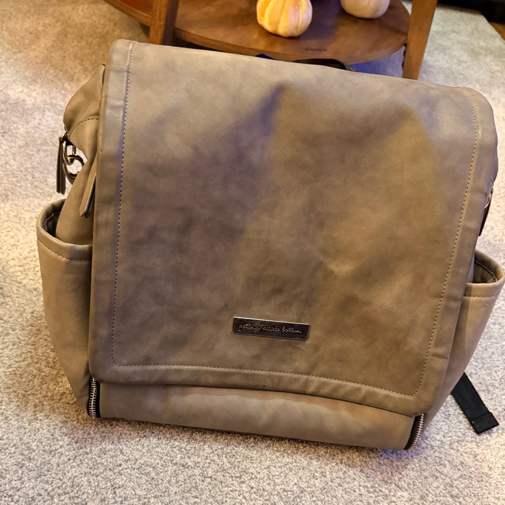 Petunia pickle bottom boxy grey backpack diaper bag